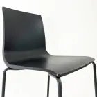 Kuchyňská stolička z oceli a technopolymeru Made in Italy 2 kusy - girlanda Viadurini