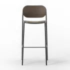 Kuchyňská stolička z dubového dřeva a kovu Made in Italy 2 kusy - Saffia Viadurini