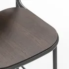 Kuchyňská stolička z dubového dřeva a kovu Made in Italy 2 kusy - Saffia Viadurini