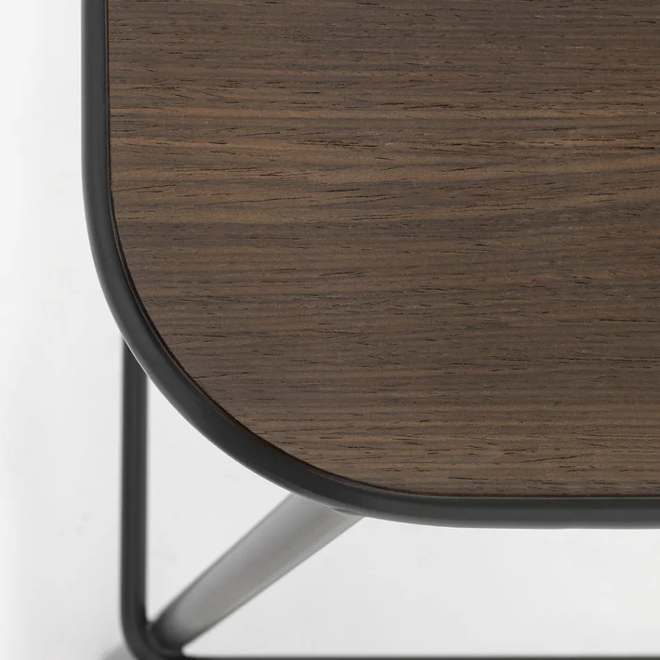 Kuchyňská stolička z dubového dřeva a kovu Made in Italy 2 kusy - Saffia Viadurini