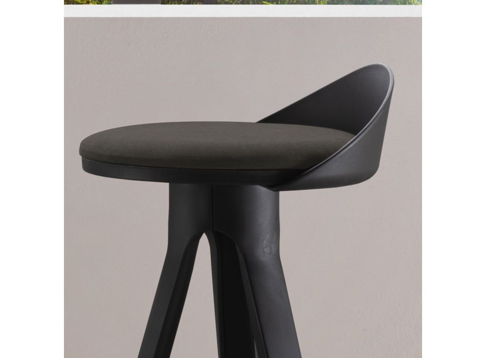 Kuchyňská stolička z lakovaného kovu a sedák z látky 2 kusy - Colossa Viadurini