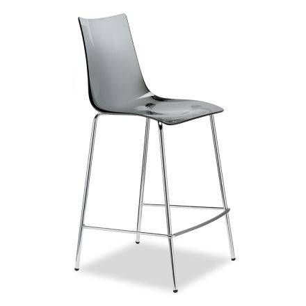 Kuchyňská stolička z polykarbonátu a oceli Made in Italy 2 kusy - Fedora Viadurini