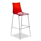 Kuchyňská stolička z polykarbonátu a oceli Made in Italy 2 kusy - Fedora Viadurini