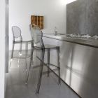 Kuchyňská stolička z polykarbonátu Made in Italy 2 kusy – led Viadurini