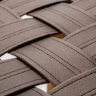 Designová koupelnová stolička z teaku s tkaným sedákem - Yucca Viadurini