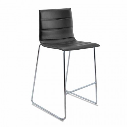 Stohovatelná stolička na bar s ocelovým a recyklovaným designem - Verenza Viadurini