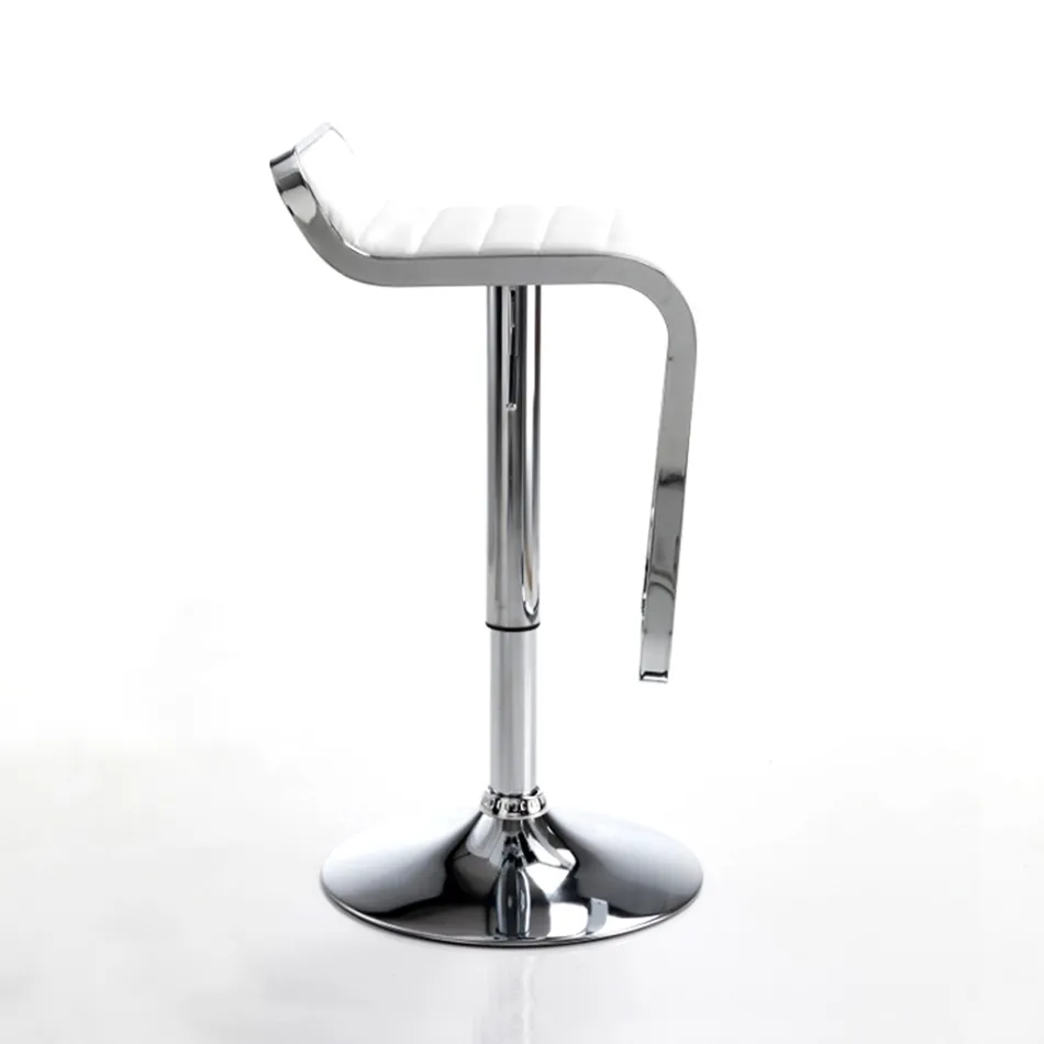 Barová židle ze syntetické kůže a kovu - Berchelio Viadurini