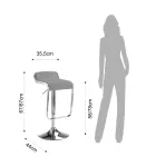 Barová židle ze syntetické kůže a kovu - Berchelio Viadurini