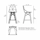 Designová kuchyňská stolička ve dřevě a plastu různých barev - dřevo Faz od společnosti Vondom Viadurini