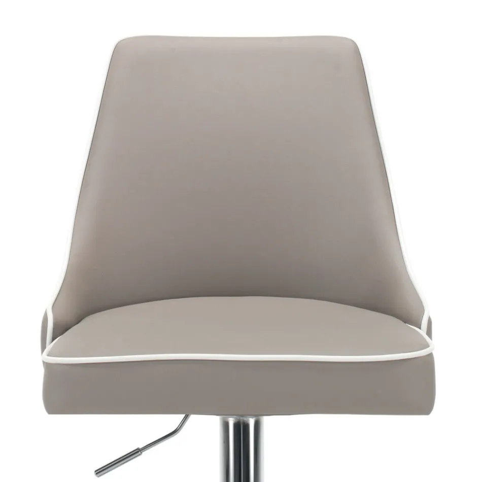 Kuchyňská stolička z ekokůže a chromované oceli Made in Italy - Nirvana Viadurini