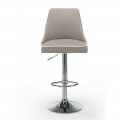 Kuchyňská stolička z Ecoleather a chromované oceli Made in Italy - Nirvana