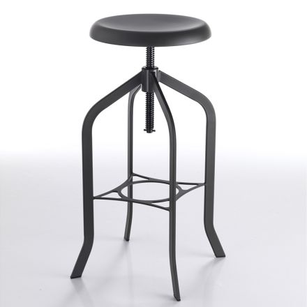Nastavitelná matná kovová kovová kuchyňská stolička - Dorello Viadurini