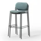 Kuchyňská stolička z látky a kovu Made in Italy 2 kusy - Sangria Viadurini