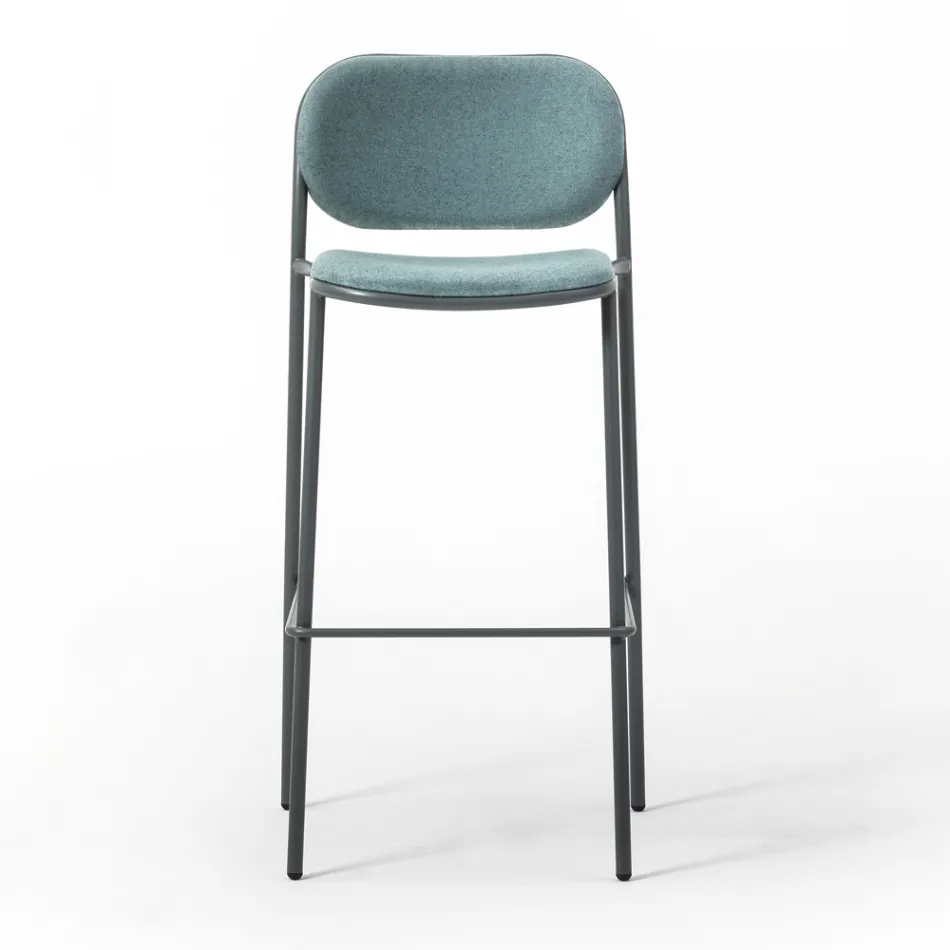 Kuchyňská stolička z látky a kovu Made in Italy 2 kusy - Sangria Viadurini