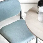 Kuchyňská stolička z látky a kovu Made in Italy 2 kusy - Sangria Viadurini