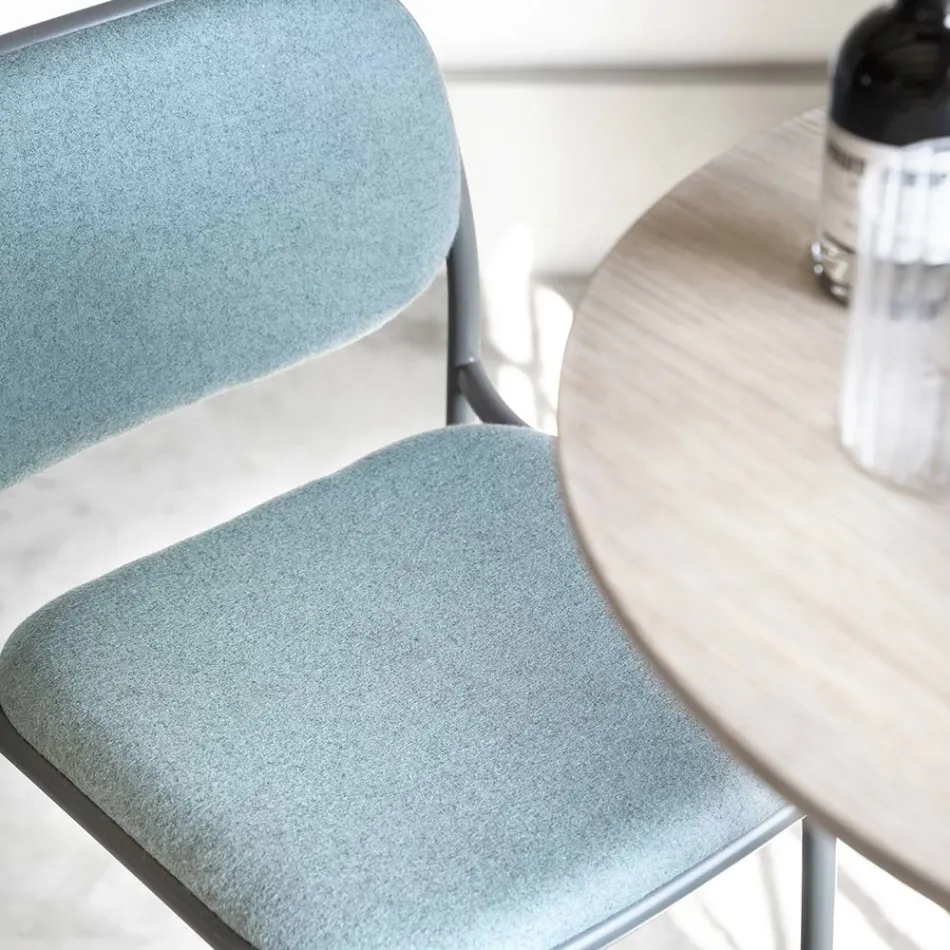 Kuchyňská stolička z látky a kovu Made in Italy 2 kusy - Sangria Viadurini