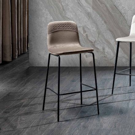 Kuchyňská stolička v barevném sametu v moderním a elegantním designu - Bizet Viadurini