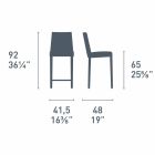 Moderní kovová nebo tkaninová kuchyňská nebo barová stolička Made in Italy - Ace Viadurini