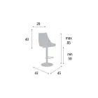 Výškově nastavitelná kuchyňská stolička z umělé kůže Made in Italy - Toronto Viadurini