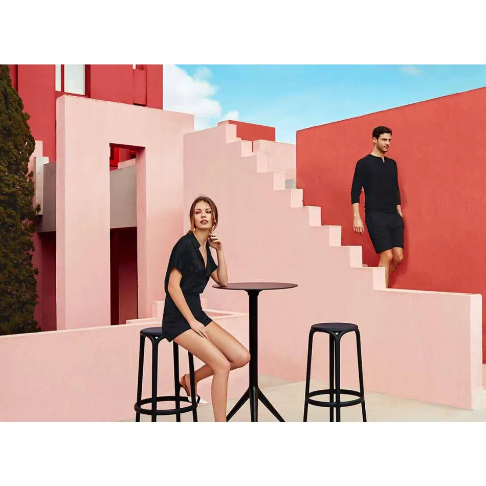 Venkovní stolička Brooklyn by Vondom z polypropylenu, H 76 cm Viadurini