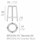 Brooklyn Vondom venkovní stolička H 66 cm, z polypropylenu Viadurini