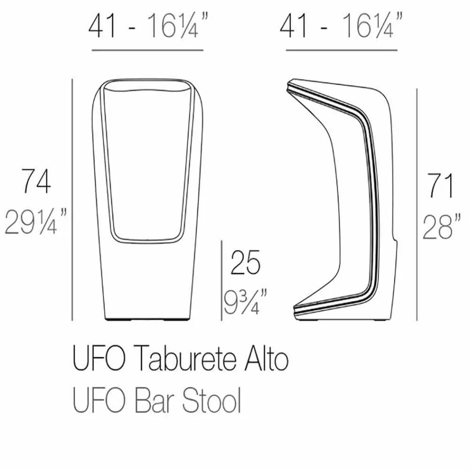 Ufo by Vondom moderní designová stolička z polyetylénu Viadurini