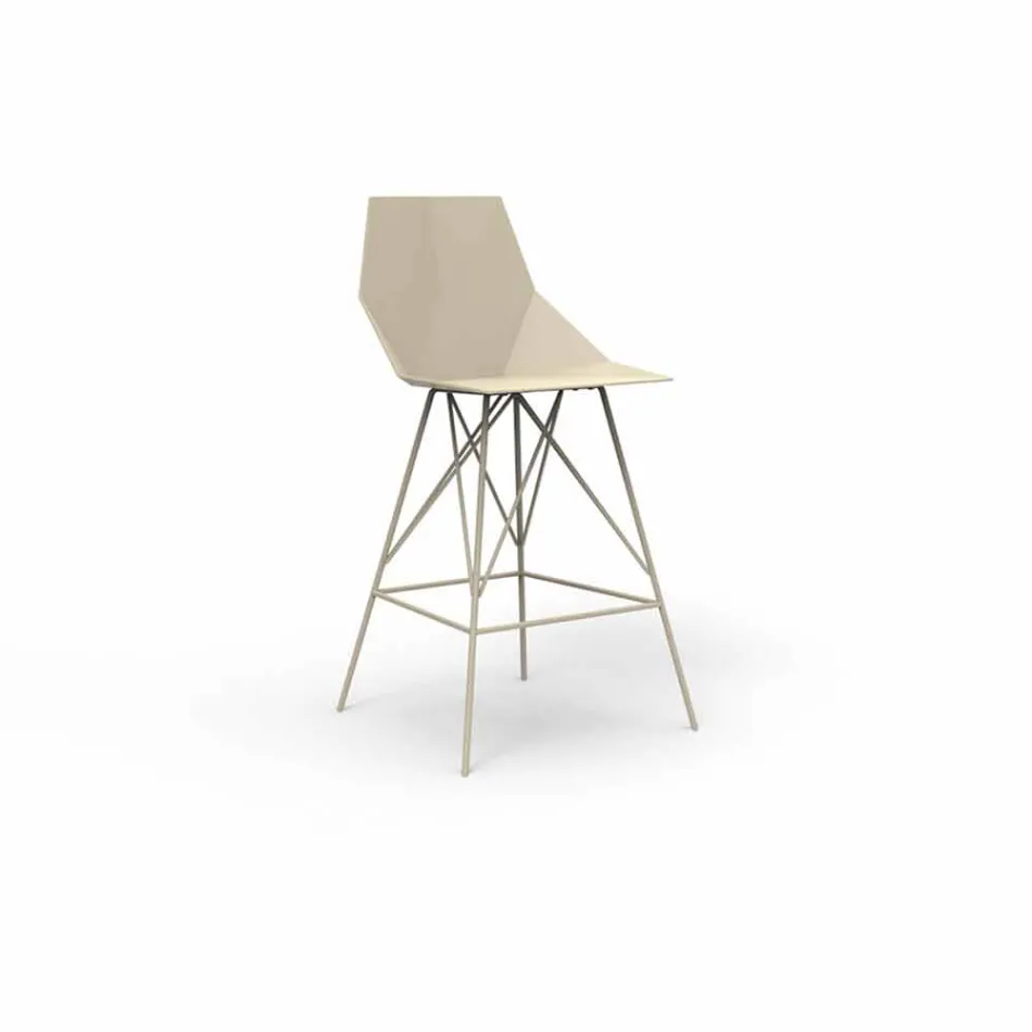 Venkovní stolička Faz by Vondom H 111 cm z polypropylenu a oceli Viadurini