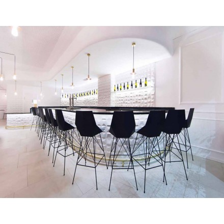 Venkovní stolička Faz by Vondom H 111 cm z polypropylenu a oceli Viadurini