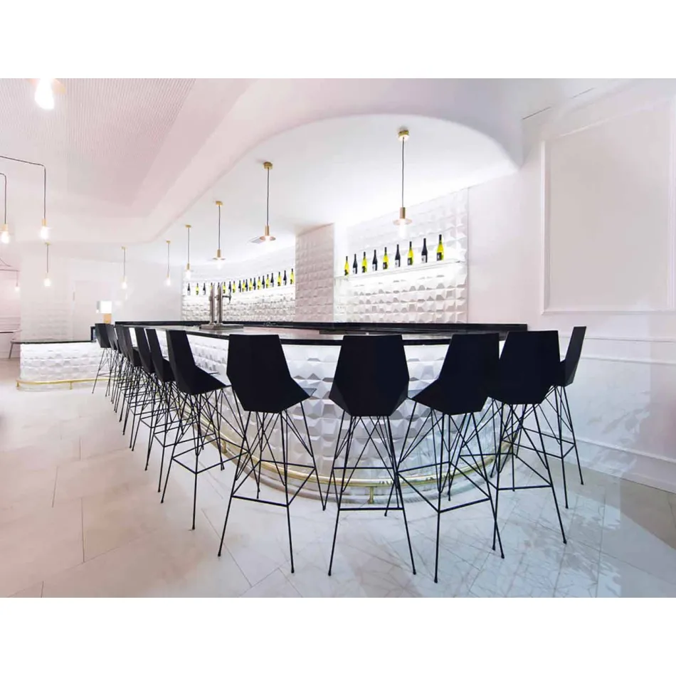 Venkovní stolička Faz by Vondom H 111 cm z polypropylenu a oceli Viadurini