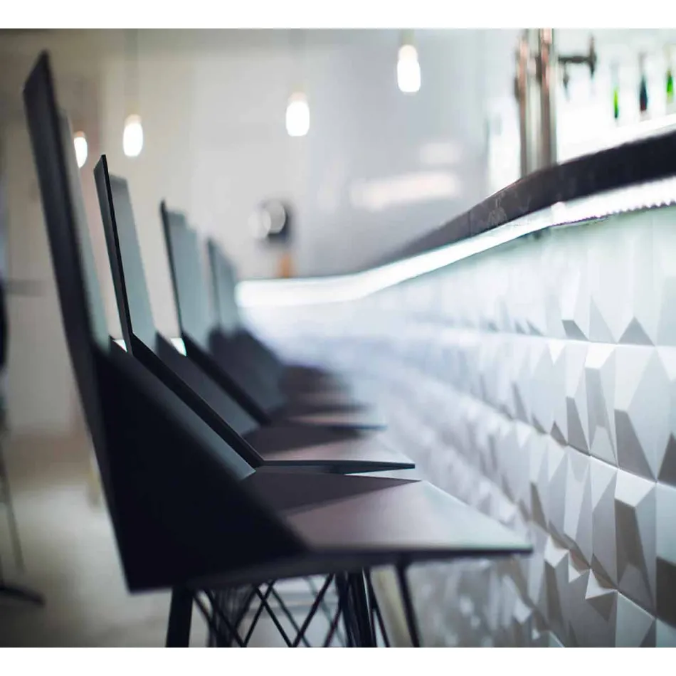 Venkovní stolička Faz by Vondom H 111 cm z polypropylenu a oceli Viadurini