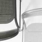 Venkovní stohovatelná kovová stolička Made in Italy 2 kusy - Synergie Viadurini