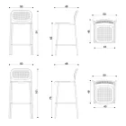 Venkovní stohovatelná kovová stolička Made in Italy 2 kusy - Synergy Viadurini