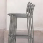 Venkovní stohovatelná kovová stolička Made in Italy 2 kusy - Synergy Viadurini