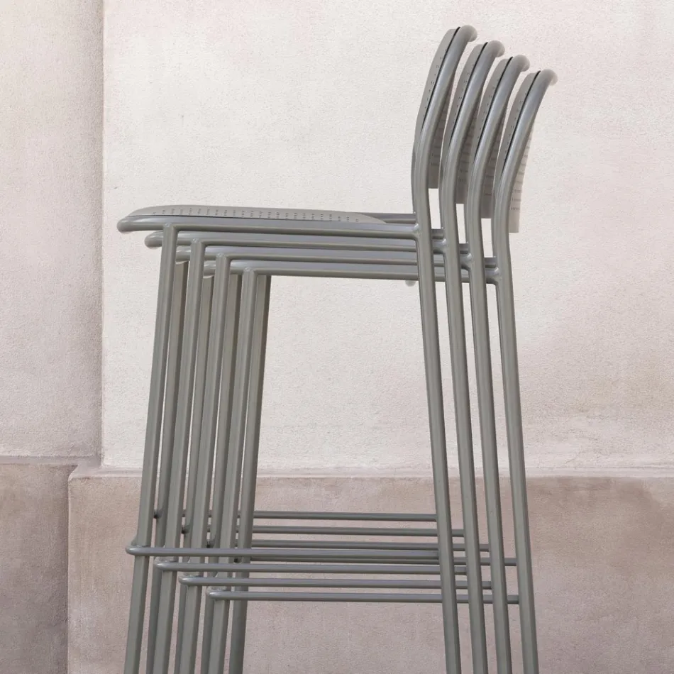 Venkovní stohovatelná kovová stolička Made in Italy 2 kusy - Synergy Viadurini