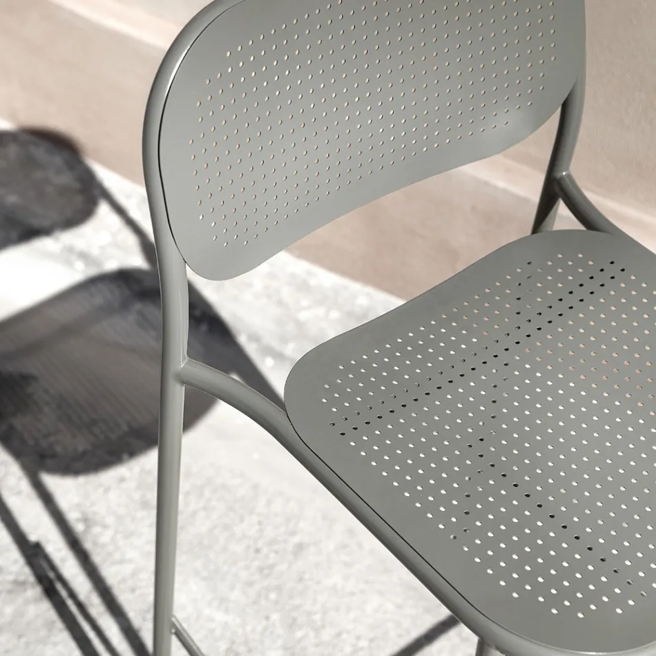 Venkovní stohovatelná kovová stolička Made in Italy 2 kusy - Synergy Viadurini