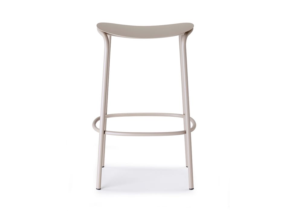 Venkovní stolička z galvanizované a lakované oceli Made in Italy - Trik Viadurini