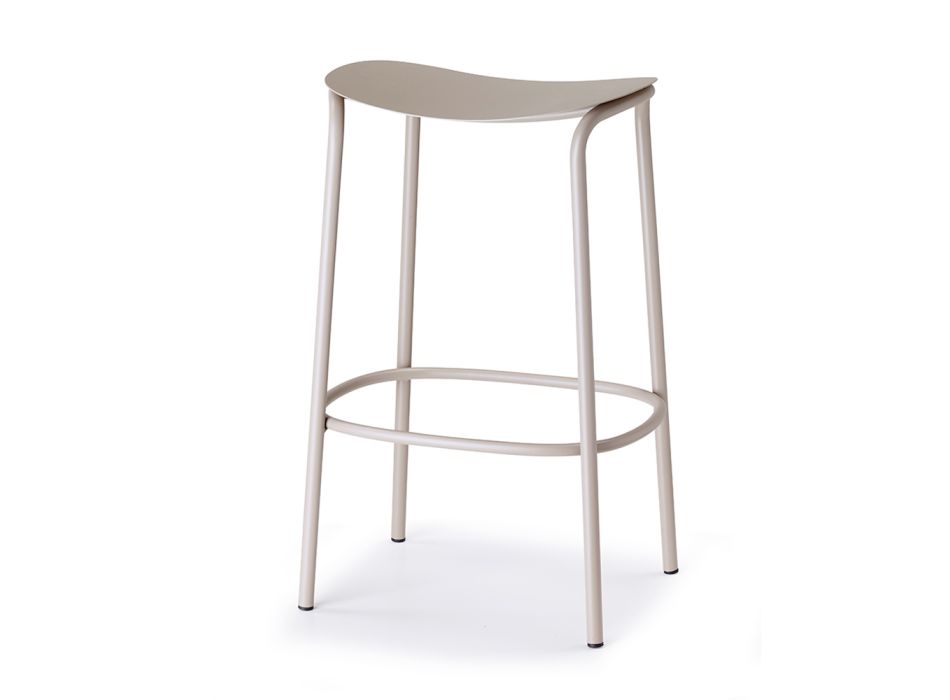 Venkovní stolička z galvanizované a lakované oceli Made in Italy - Trik Viadurini