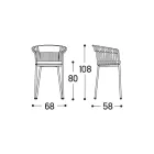 Venkovní stolička z hliníku Made in Italy - Emmacross od Varaschin Viadurini