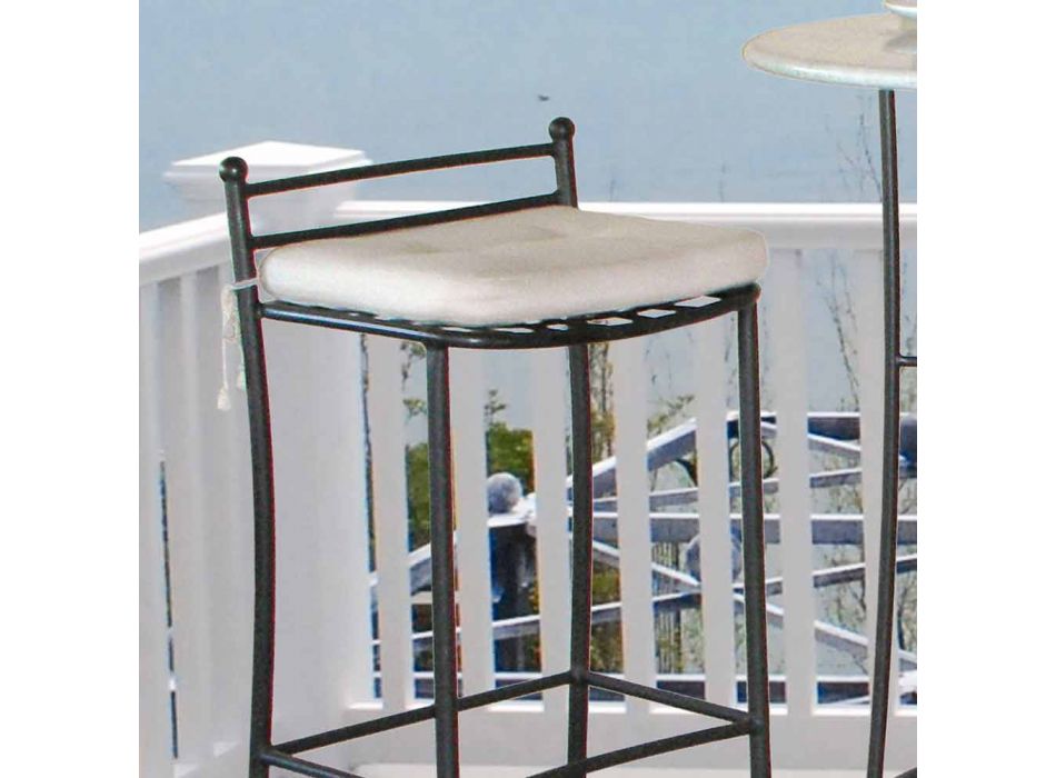 Venkovní stolička z grafitového železa vyrobená ručně v Itálii - Zito Viadurini