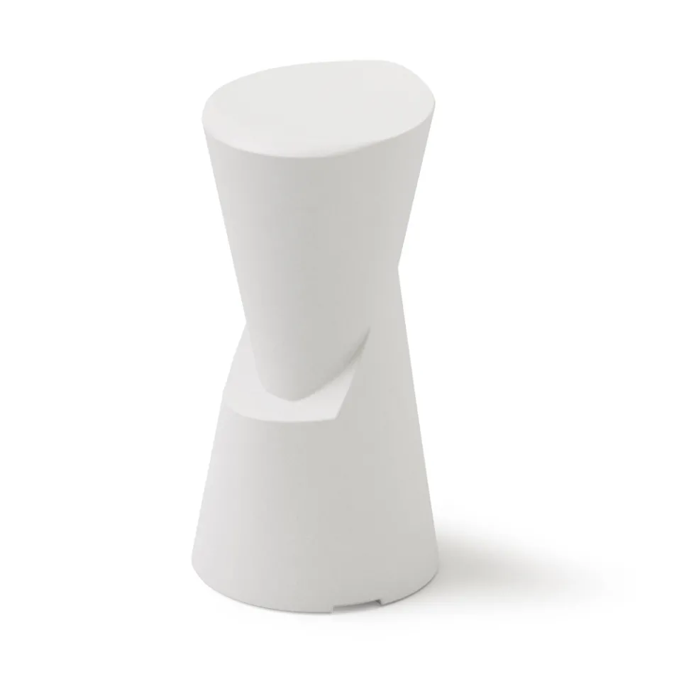 Venkovní taburetka z polyetylenu 7 barev Made in Italy – krémová Viadurini