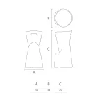 Svítící venkovní taburet z bílého polyetylenu Made in Italy - Jahoda Viadurini