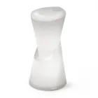 Svítící venkovní taburet z bílého polyetylenu Made in Italy - Jahoda Viadurini