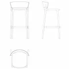 Africa H 95cm moderní venkovní stolička značky Vondom, z polypropylenu Viadurini