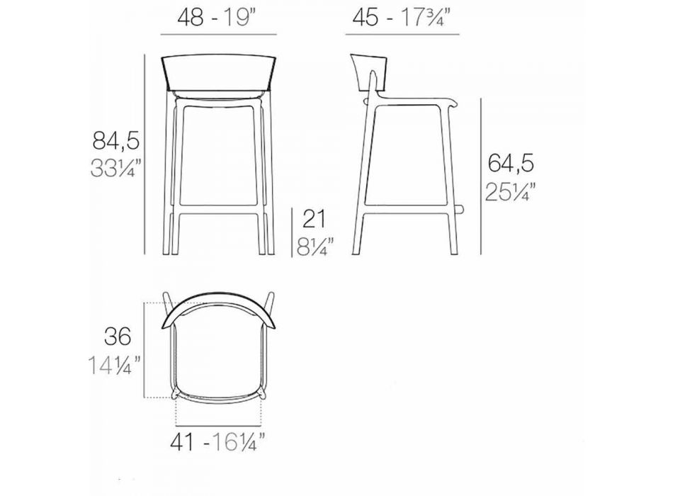 Afrika Vondom zahradní stolička z polypropylenu H 85 cm, design Viadurini