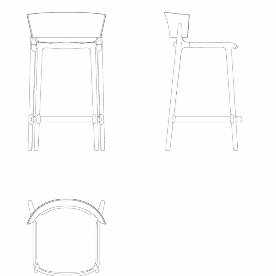 Afrika Vondom zahradní stolička z polypropylenu H 85 cm, design Viadurini