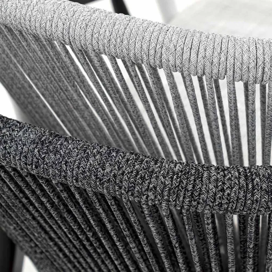 Stohovatelná zahradní stolička z hliníku a technické tkaniny - inteligentní od společnosti Varaschin Viadurini