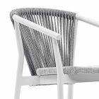 Stohovatelná zahradní stolička z hliníku a technické tkaniny - inteligentní od společnosti Varaschin Viadurini