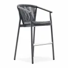 Stohovatelná zahradní stolička z hliníku a technické tkaniny - inteligentní od společnosti Varaschin Viadurini