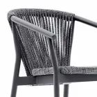 Stohovatelná zahradní stolička z hliníku a technické tkaniny - inteligentní od společnosti Varaschin Viadurini