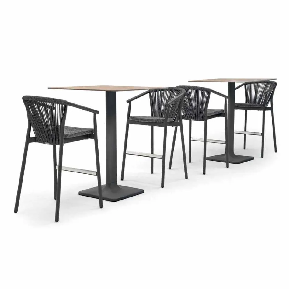 Stohovatelná zahradní stolička z hliníku a technické tkaniny - inteligentní od společnosti Varaschin Viadurini